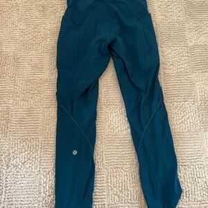 Aqua blue lululemon leggings 25”